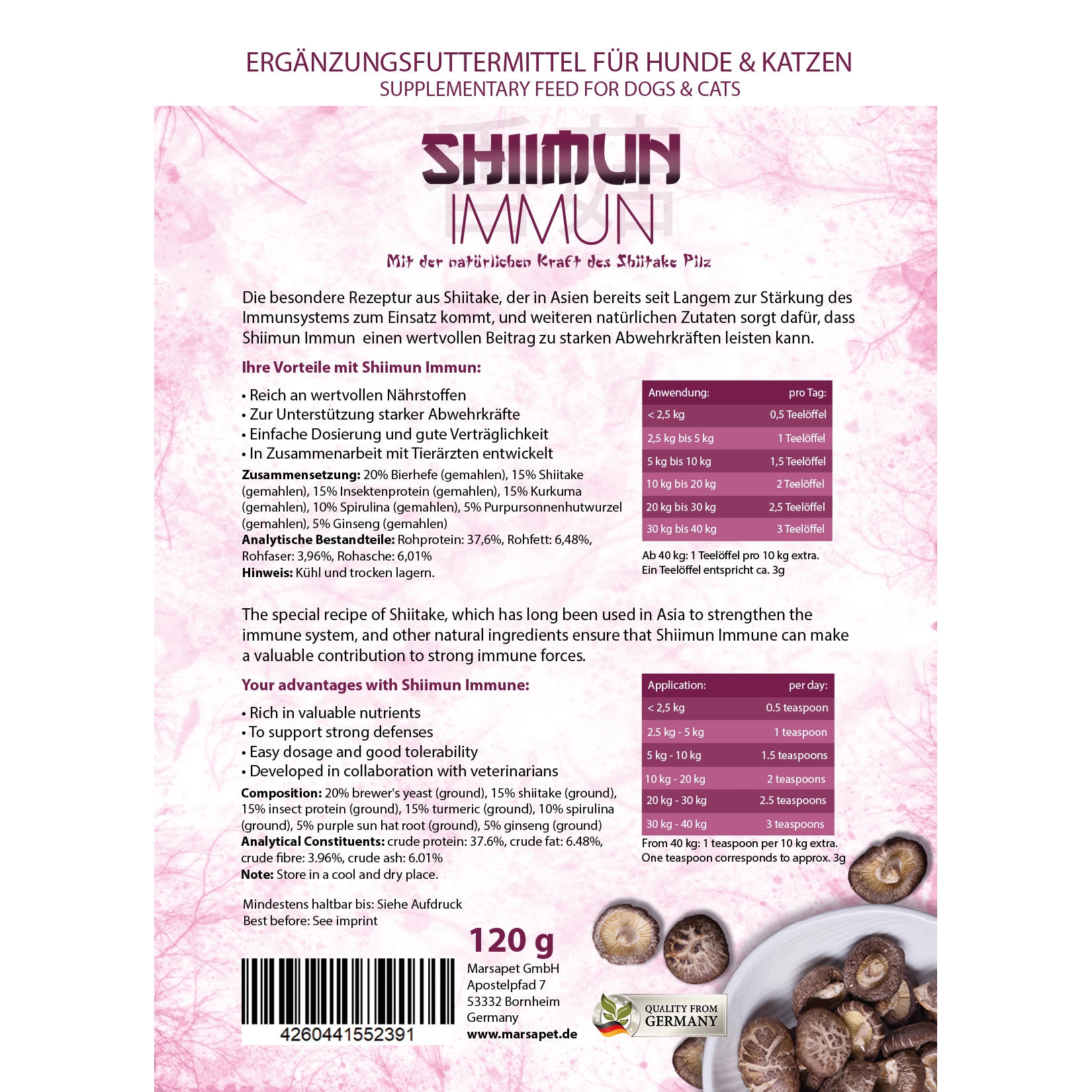 Shiimun Immun Pulver - 120 g