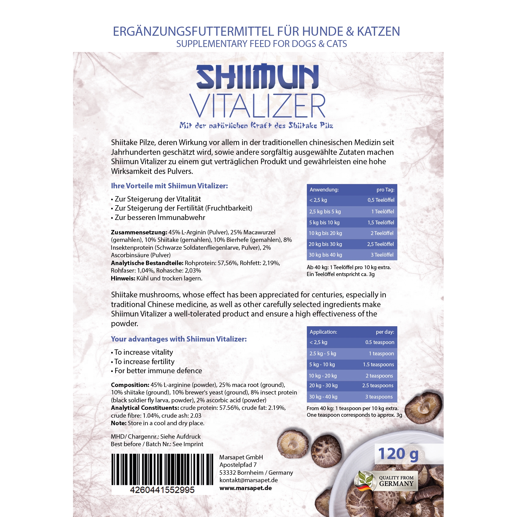 Shiimun Vitalizer Pulver - 120 g