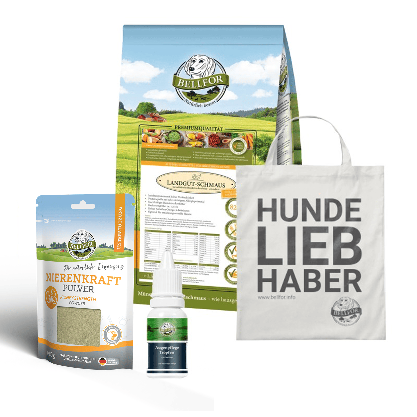 Sparset für mittelgroße Hunde mit Futtermittelallergie und Augentränen