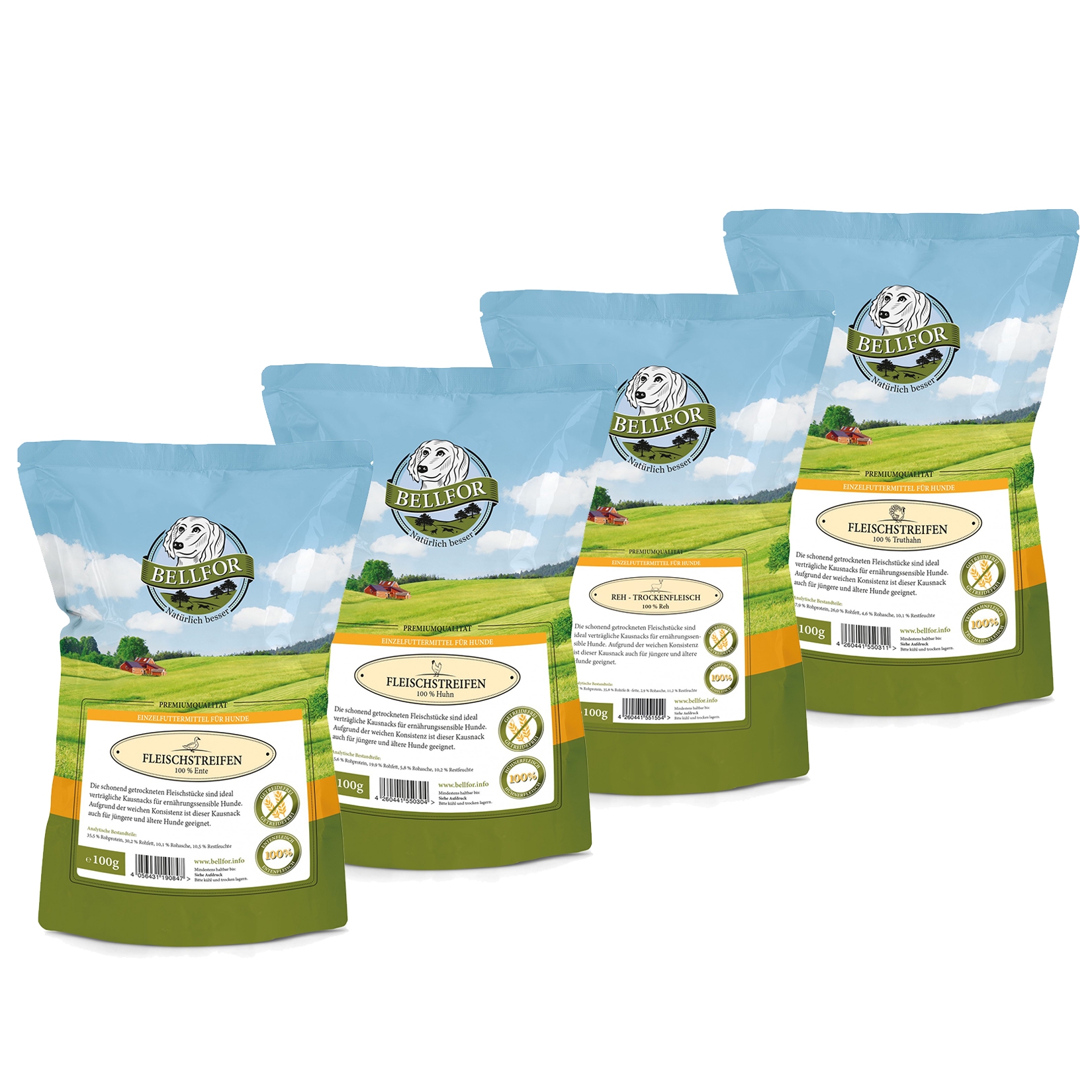 Sparset Nr. 11 - Trockenfleischstreifen 4-er Mix