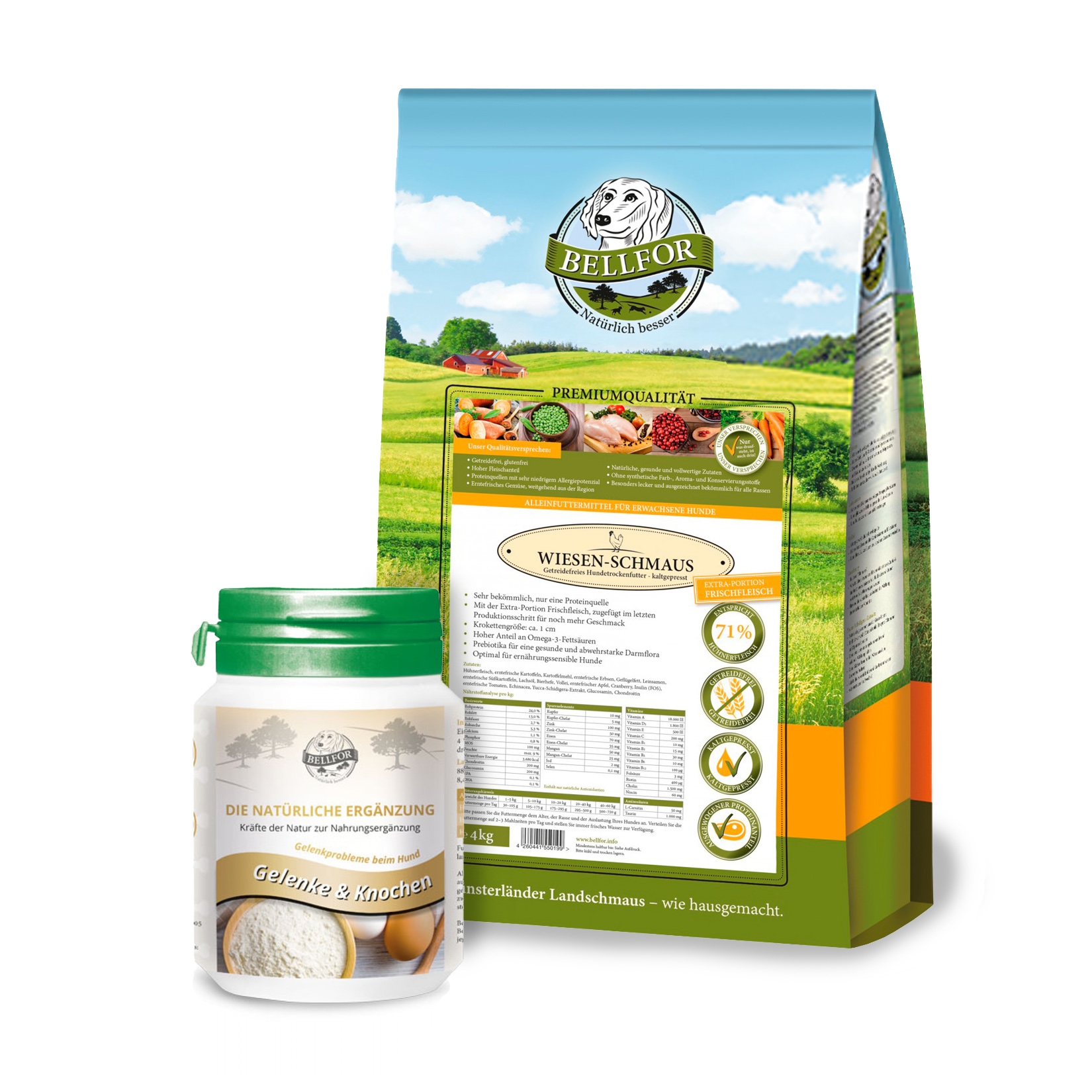 Futterset für große Hunde mit Gelenke und Knochen Kapseln