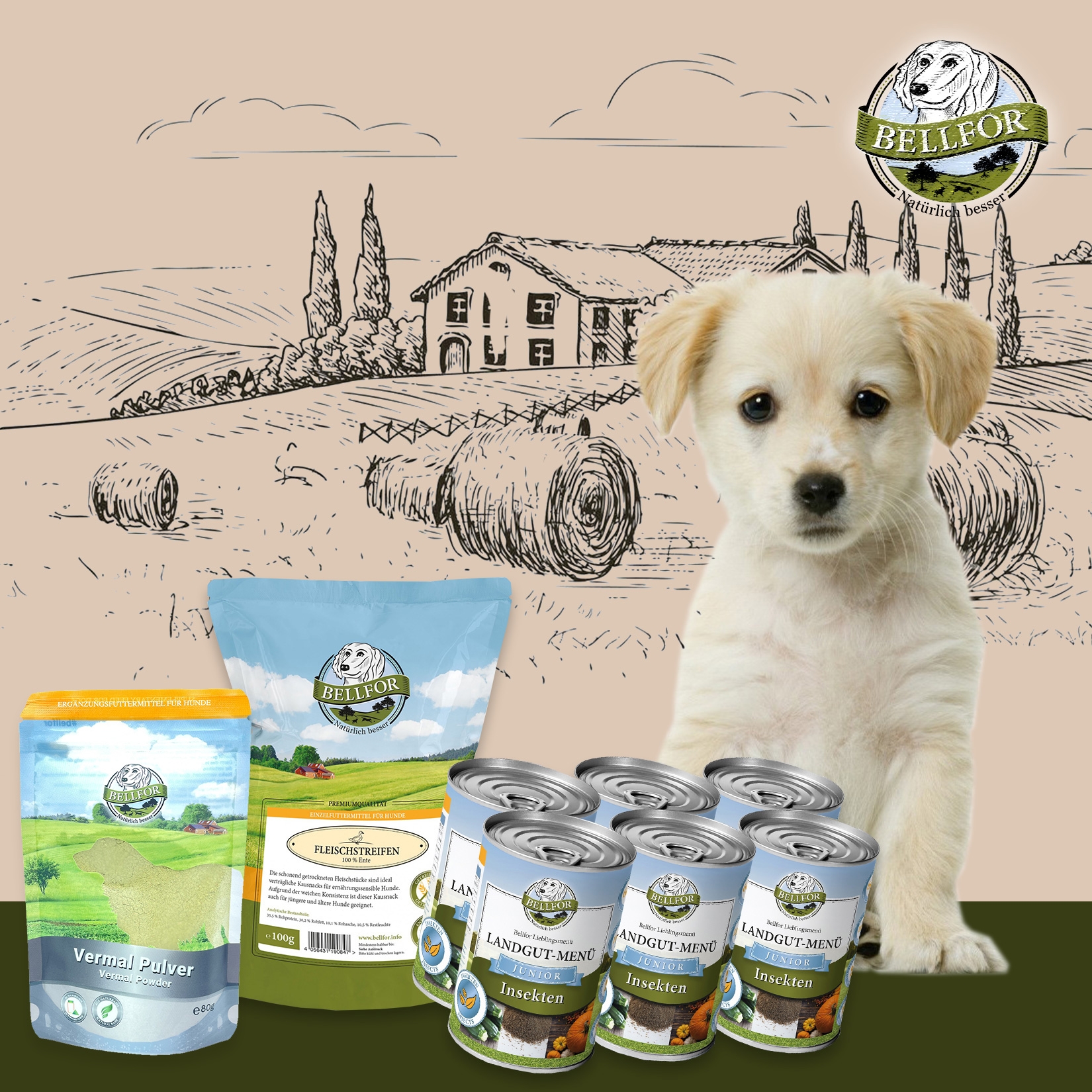 Futterset für Welpen mit Giardien