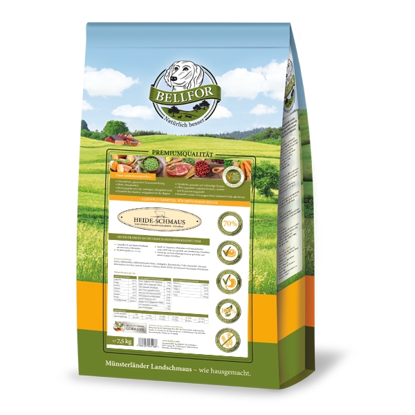 Trockenfutter mit Weidelamm & Wildkaninchenfleisch - Heide-Schmaus - 7,5 kg