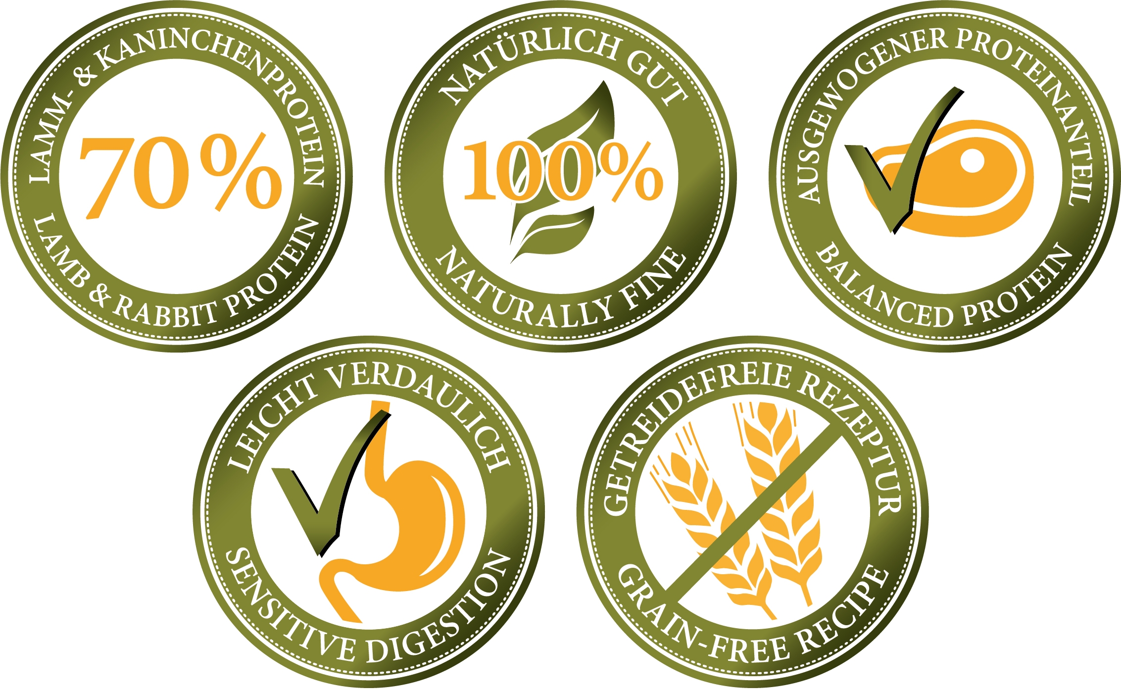 Futterset für mittelgroße Hunderassen mit Gelenke und Knochen Kapseln