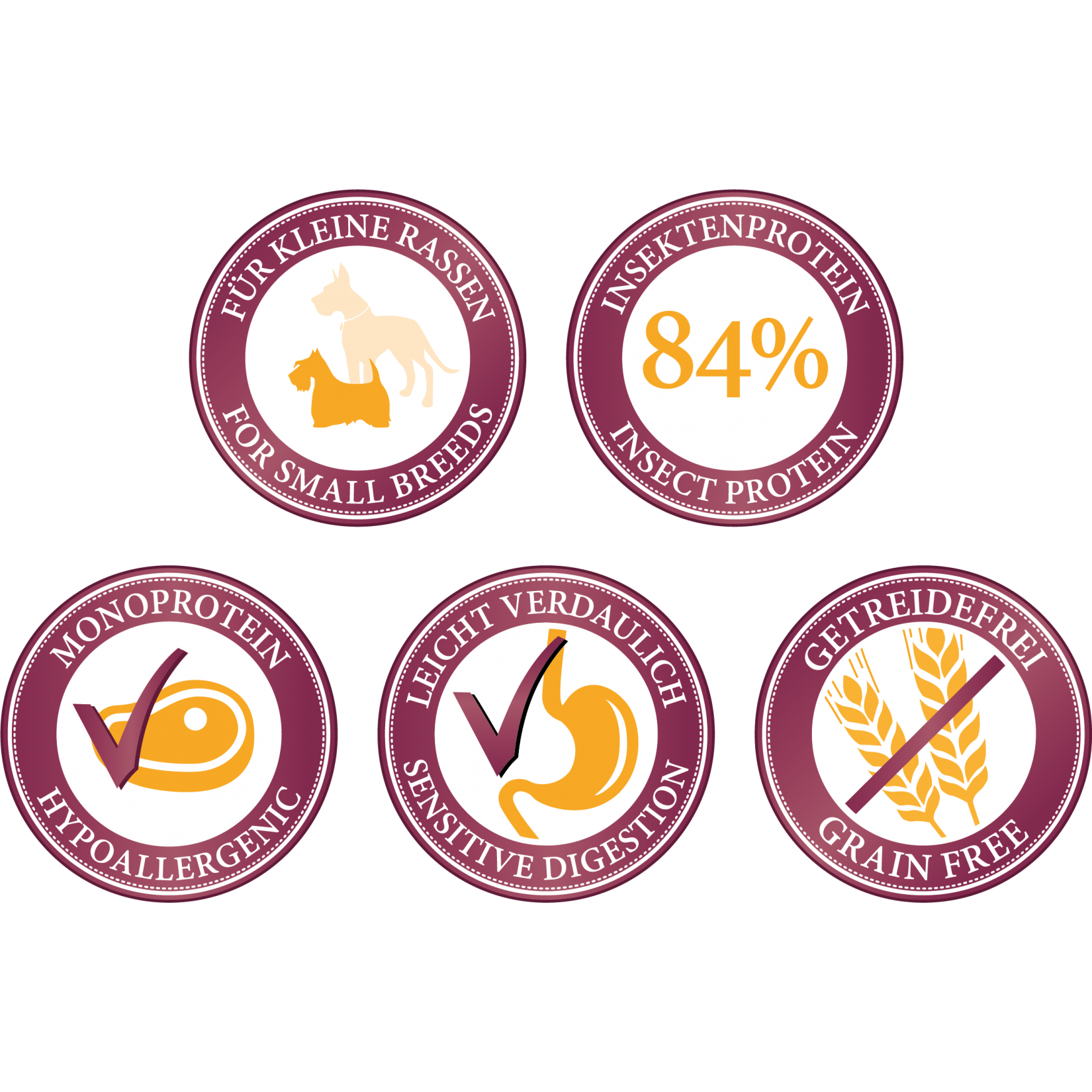 Havaneser Futter Set - Landgut-Schmaus Mini 2,5 kg + Landgut-Happen 200 g + Shiimun Immun 50 g + 1 Jutebeutel