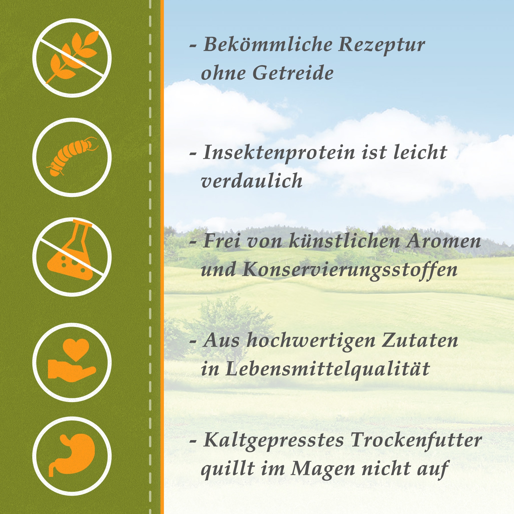 Trockenfutter mit Insekten - Naturgut-Schmaus - 10 kg