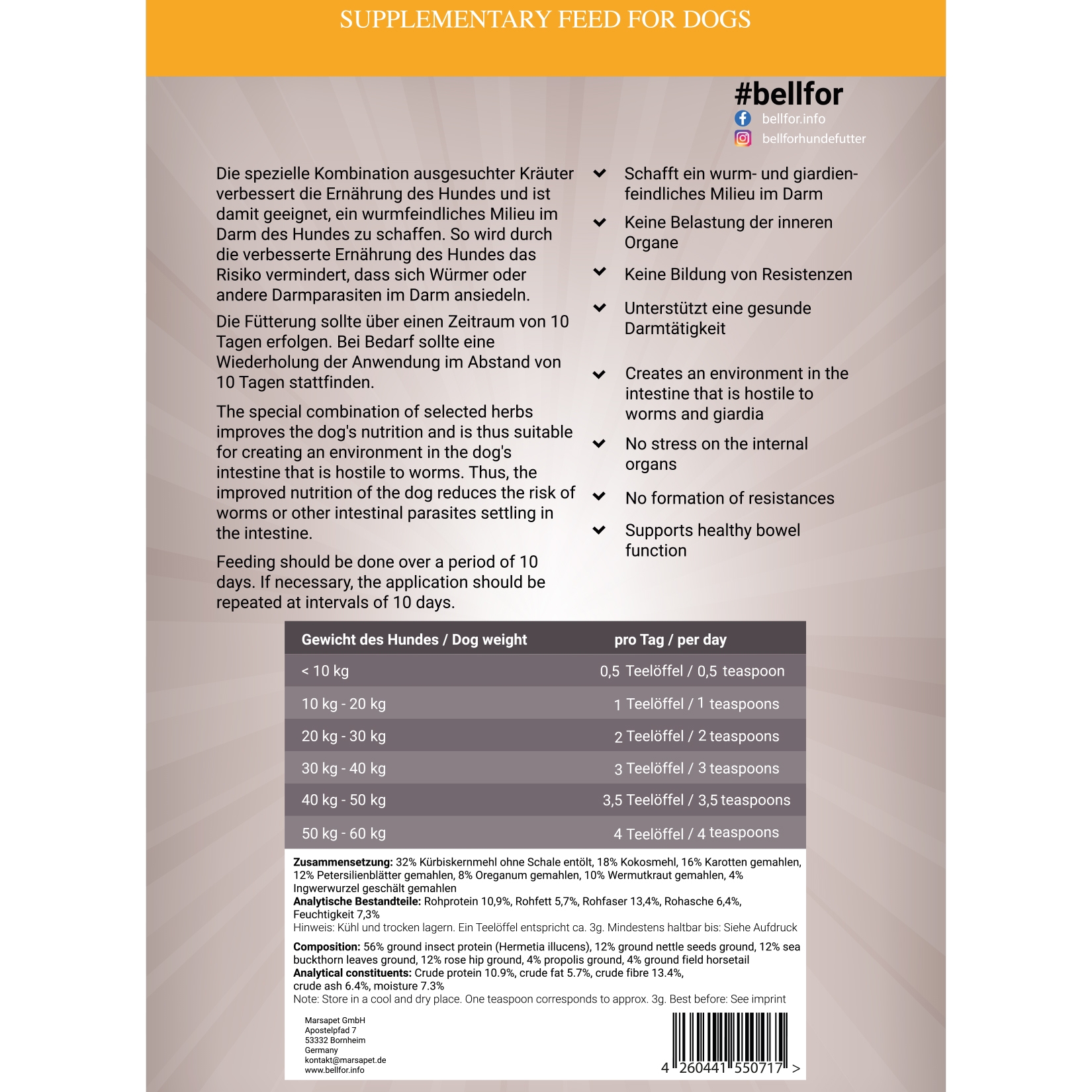 Futterset für Welpen mit Giardien